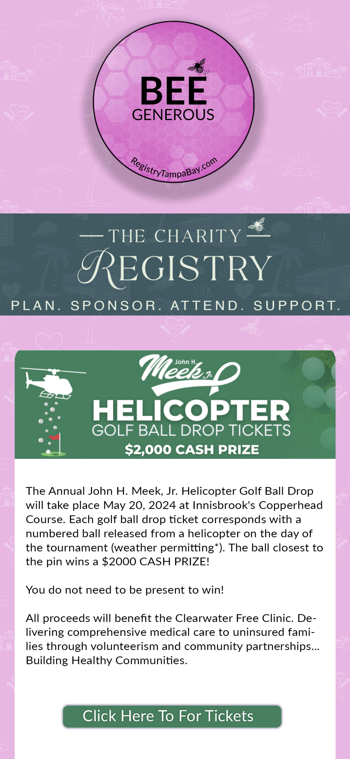 John H. Meek, Jr. Annual Helicopter Golf Ball Drop - Registry Tampa Bay